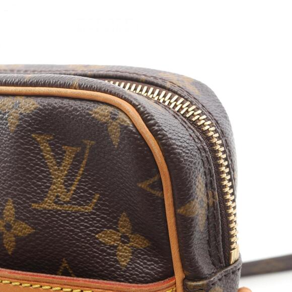 LOUIS VUITTON Authentic Brown Monogram Leather Shoulder Bag - Picture 7 of 9
